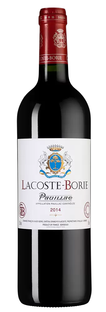 Вино Lacoste-Borie 2014 г. 0.75 л