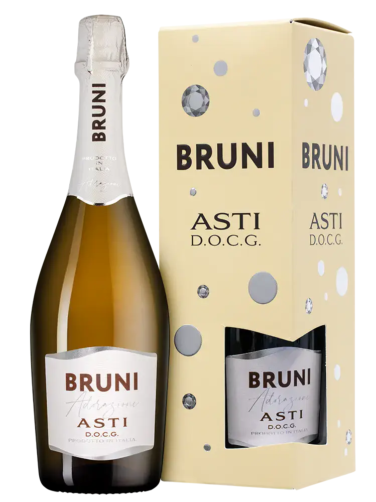 Игристое вино Bruni Asti Silver bubbles 0.75 л в подарочной упаковке