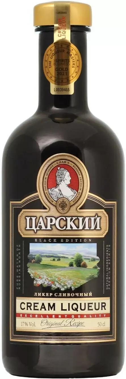Ликер Царский Сливочный Black Edition 0.7 л