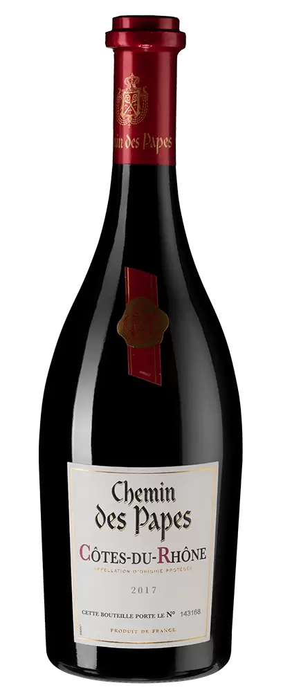 Вино Chemin des Papes Cotes-du-Rhone Rouge 2017 г. 0.75 л