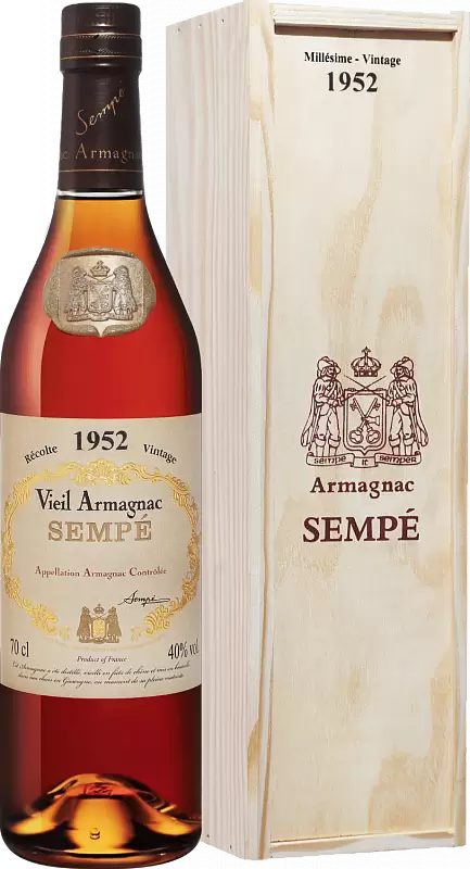 Арманьяк Sempe Vieil Vintage 1952 г. 0.7 л Gift Box
