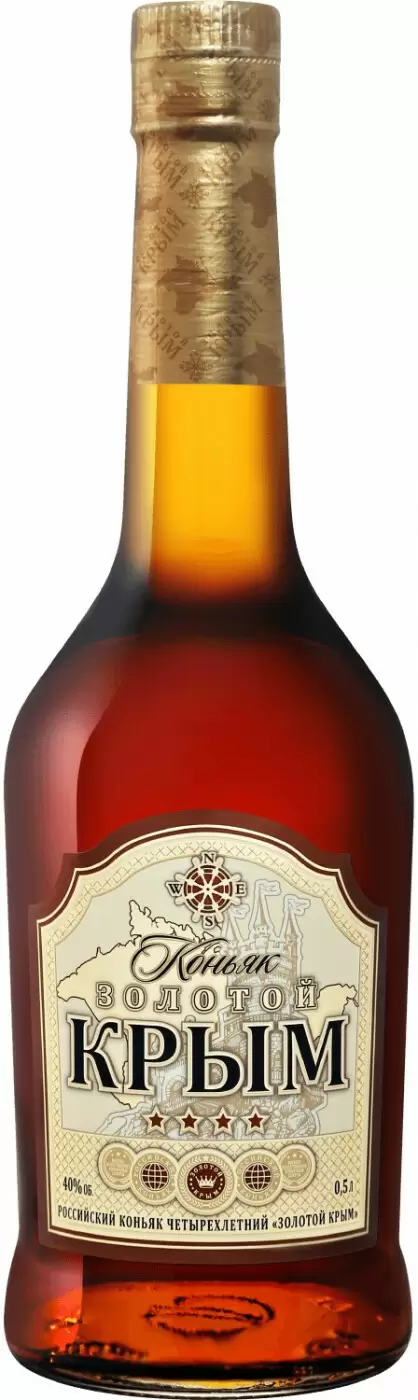 Коньяк КВКЗ Золотой Крым 4 Года 0.5 л