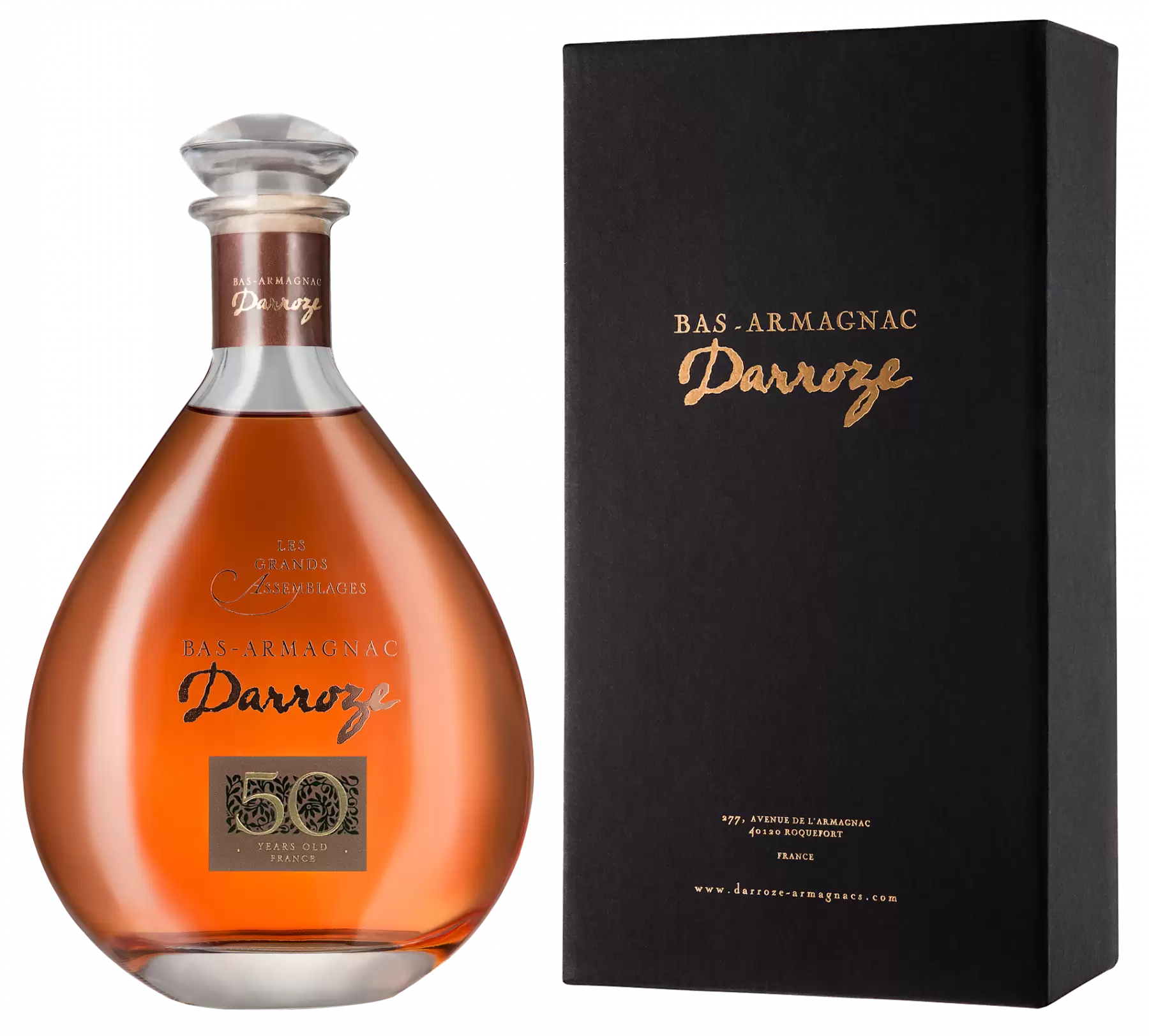 Арманьяк Darroze Les Grands Assemblages 50 Ans d'Age 0.7 л Gift Box Set 1 Decanter
