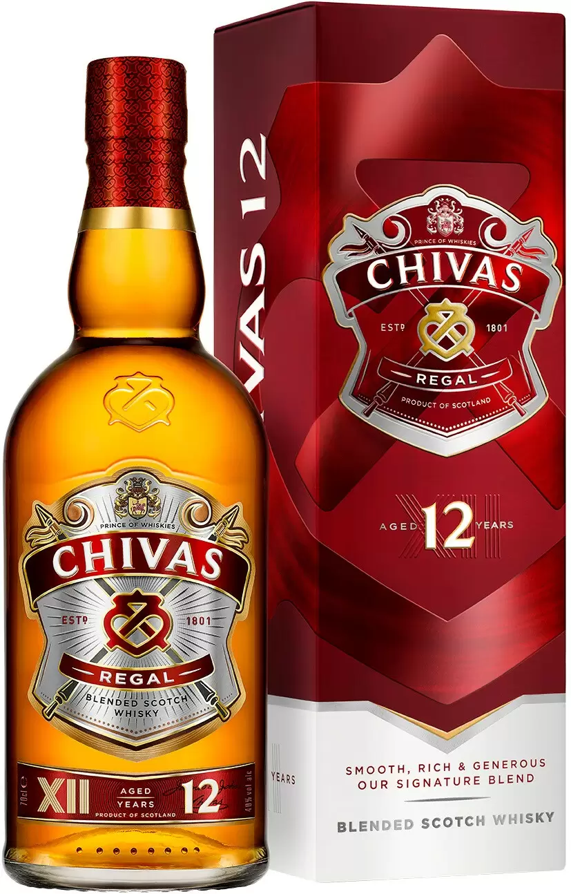 Виски Chivas Regal 12 Years Old 0.7 л в подарочной упаковке