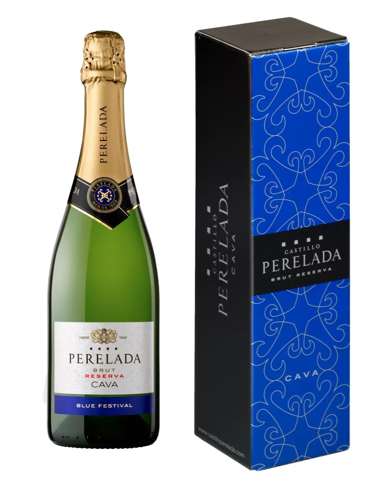 Игристое вино Cava DO Perelada Brut Reserva 0.75 л Gift Box