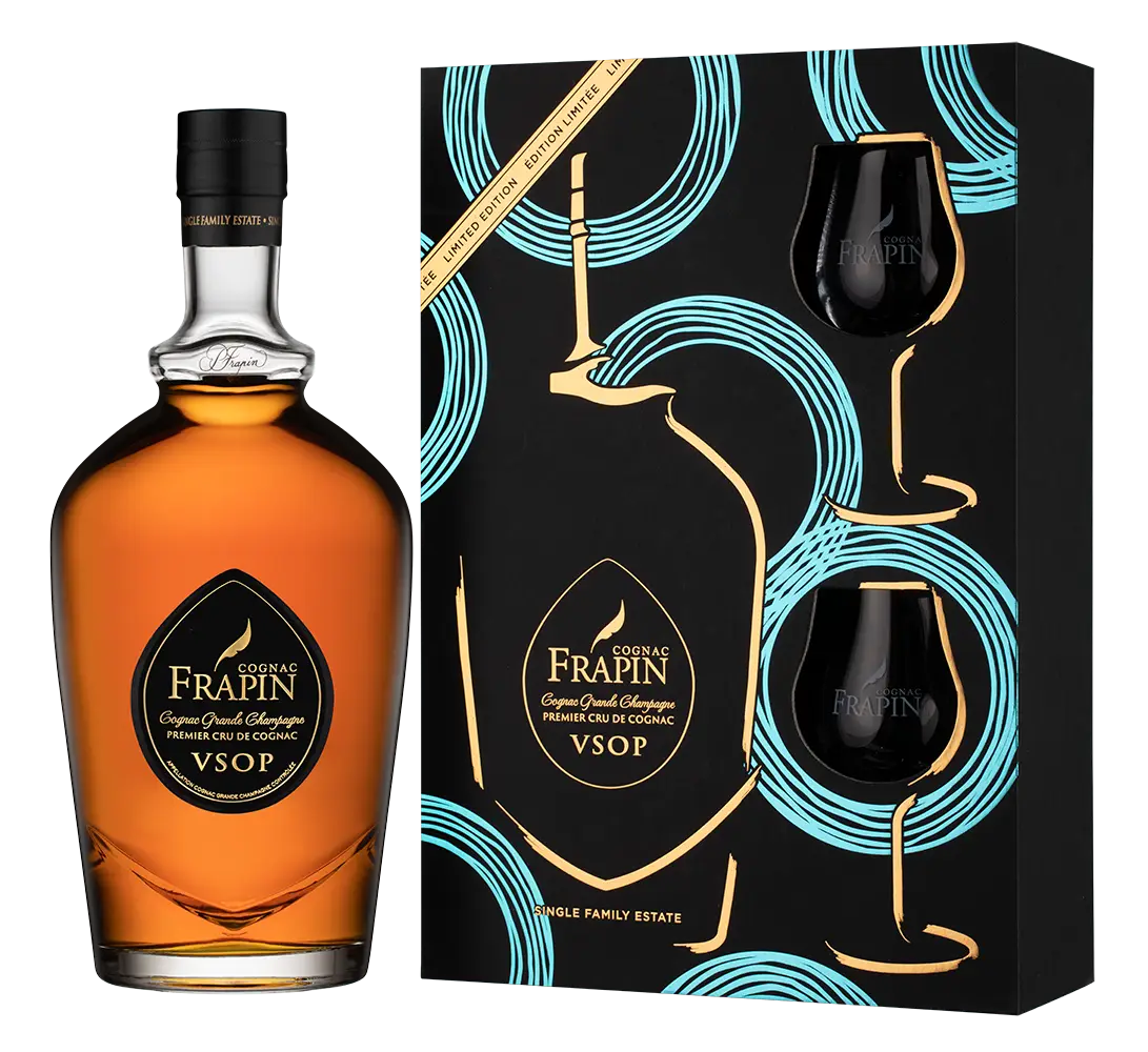 Коньяк Frapin VSOP Grande Champagne Premier Grand Cru du Cognac 0.7 л Gift Box Set 2 Glasses