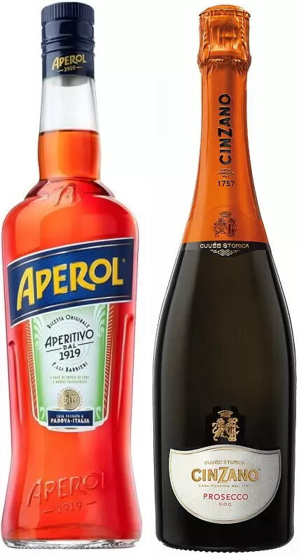 Ликер Aperol & Cinzano Spumante Prosecco Set 2 Bottles 0.7 л в подарочной упаковке