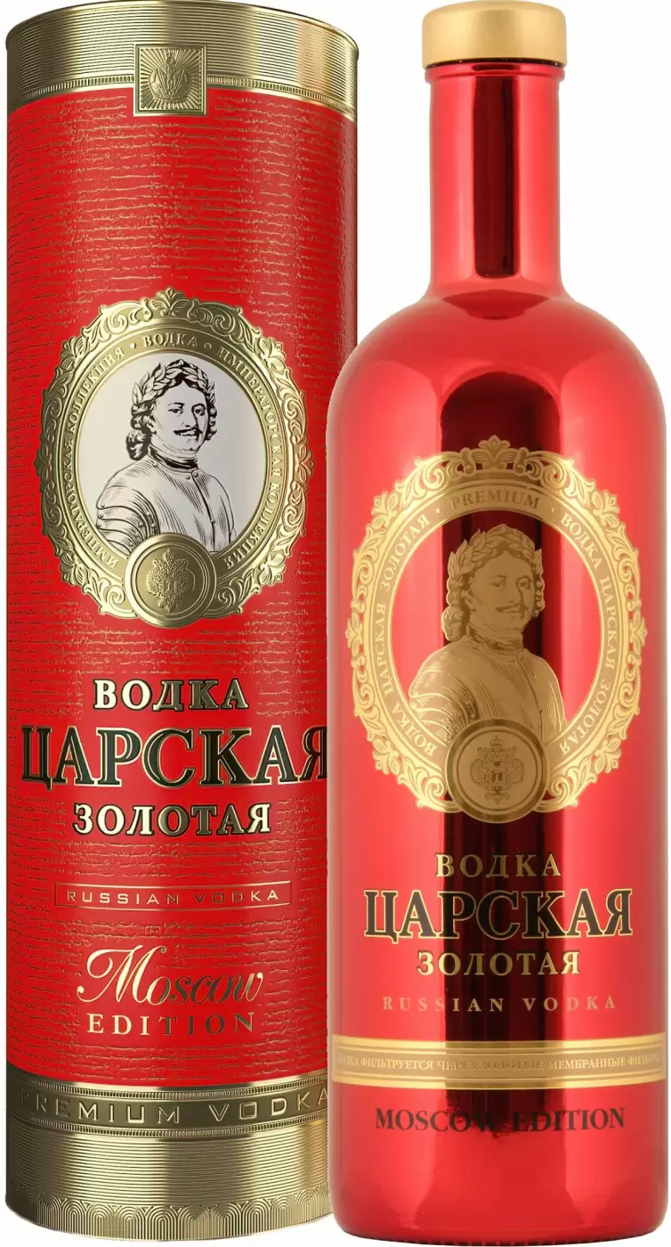 Водка Царская Золотая Москоу Эдишн 1 л Gift Box