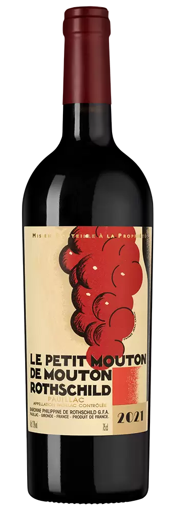Вино Le Petit Mouton de Mouton Rothschild Chateau Mouton Rothschild 2021 г. 0.75 л