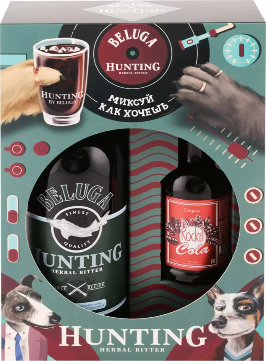 Ликер Beluga Hunting Herbal Bitter Rocket Cola 0.7 л Gift Box