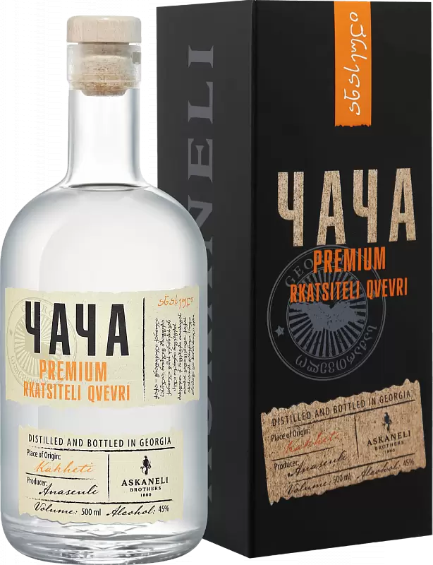 Чача Асканели Премиум Ркацители Квеври 0.5 л Gift Box