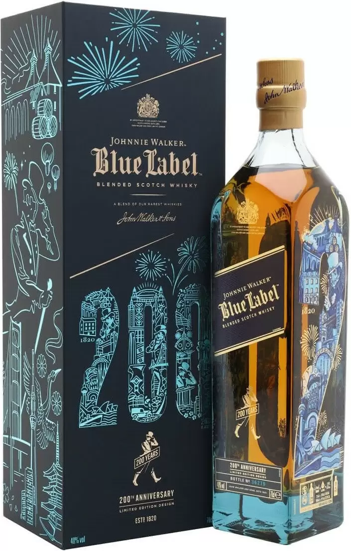 Виски Johnnie Walker Blue Label 200th Anniversary Limited Edition Design 0.7 л Gift Box