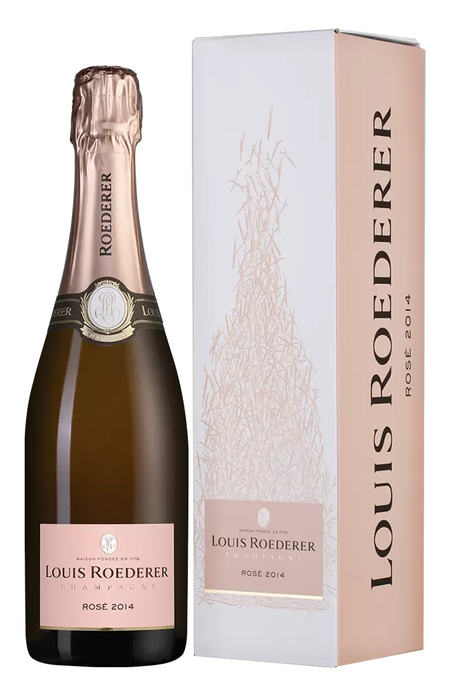 Шампанское Louis Roederer Brut Rose 2014 г. 0.75 л Gift Box Grafika