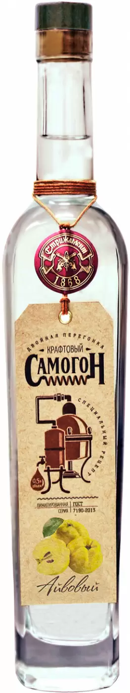 Водка Стрижамент Самогон крафтовый Айвовый 0.5 л