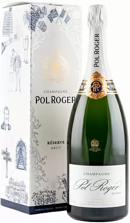 Шампанское Pol Roger Brut Reserve 1.5 л Gift Box