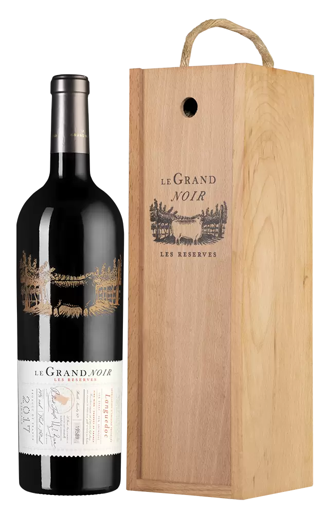 Вино Le Grand Noir Les Reserves 2017 г. 0.75 л Gift Box