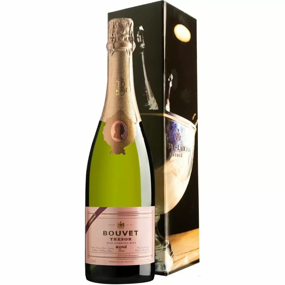 Игристое вино Tresor Rose Brut 0.75 л Gift Box