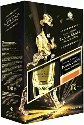 Виски Johnnie Walker Black Label со стаканом 0.7 л Gift Box