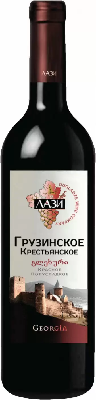 Вино Лази Грузинское Крестьянское Красное 0.75 л