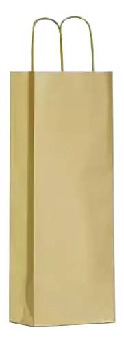 Подарочный пакет 1 Bottle Golden 11х10х39 см