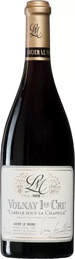 Вино Lucien Le Moine Volnay 1er Cru Carelle Sous La Chapelle 2018 г. 0.75 л