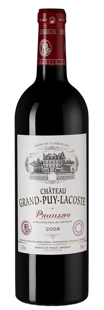 Вино Chateau Grand-Puy-Lacoste 2008 г. 0.75 л