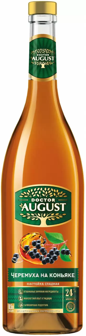 Ликер Доктор Август Черемуха на Коньяке 0.5 л