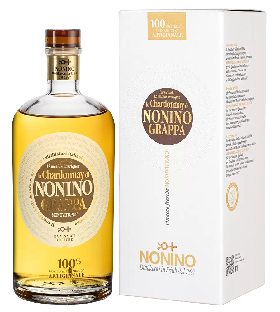 Граппа Lo Chardonnay di Nonino Barrique 0.7 л Gift Box