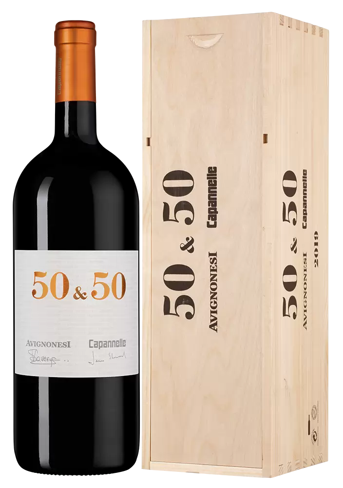 Вино 50 & 50 Capannelle 2020 г. 1.5 л в подарочной упаковке
