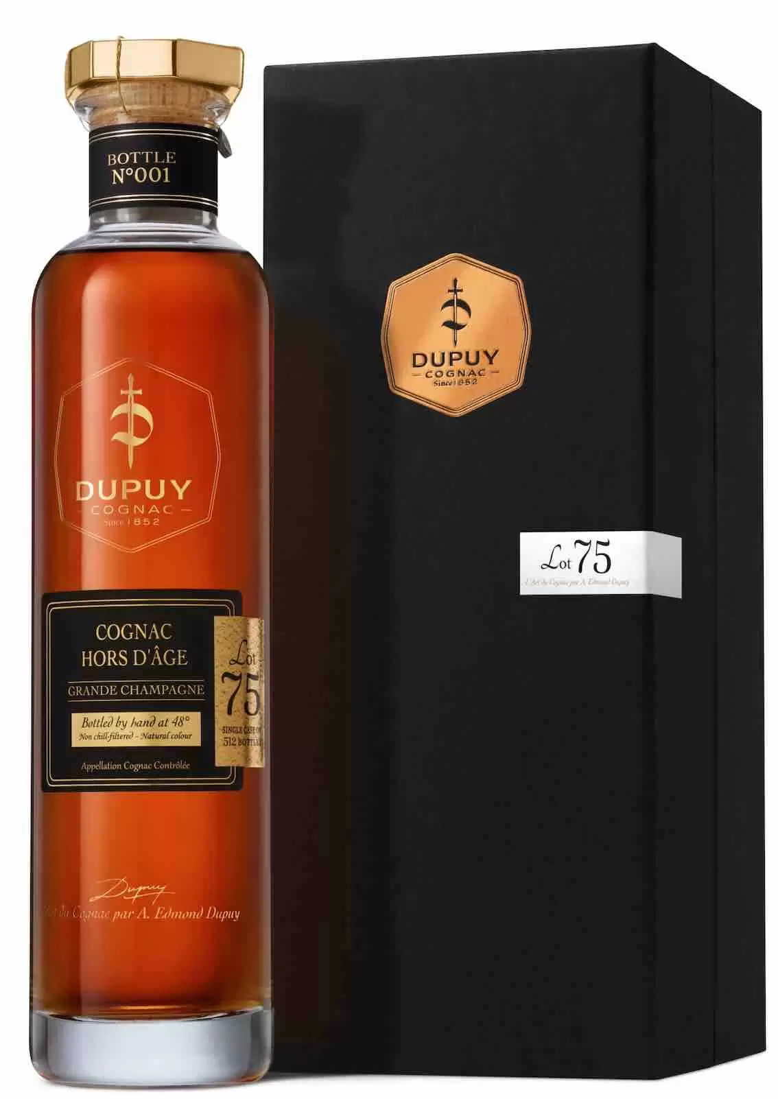 Коньяк Dupuy Hors D'Age Lot 75 Grande Champagne AOC 0.7 л в подарочной упаковке