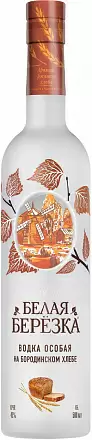 Водка Белая Березка на Бородинском Хлебе 0.5 л