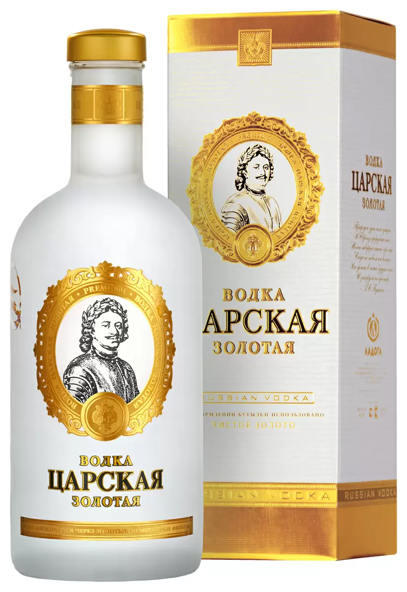 Водка Царская Золотая 0.7 л Gift Box