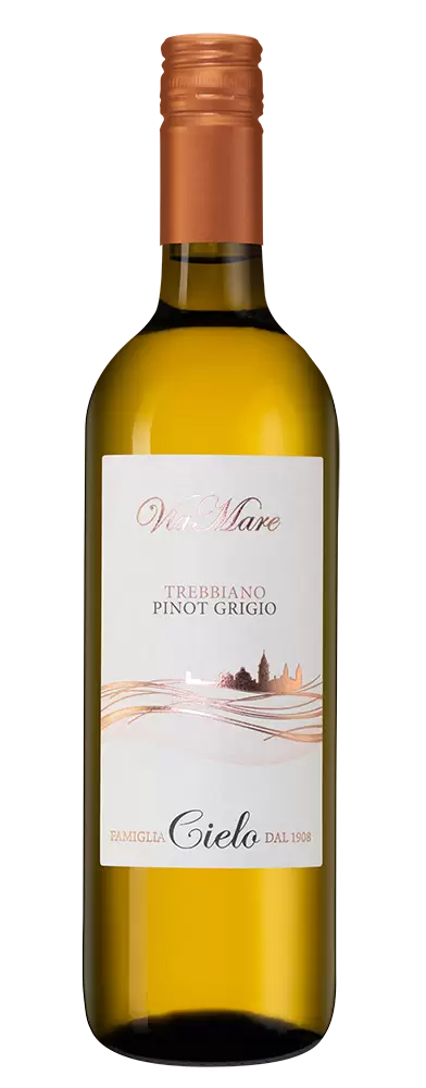 Вино Viamare Trebbiano Pinot Grigio Cielo Green Bottle 0.75 л