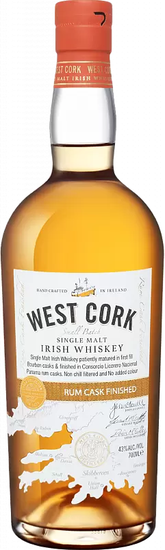 Виски West Cork Small Batch Rum Cask Finished Single Malt Irish 0.7 л