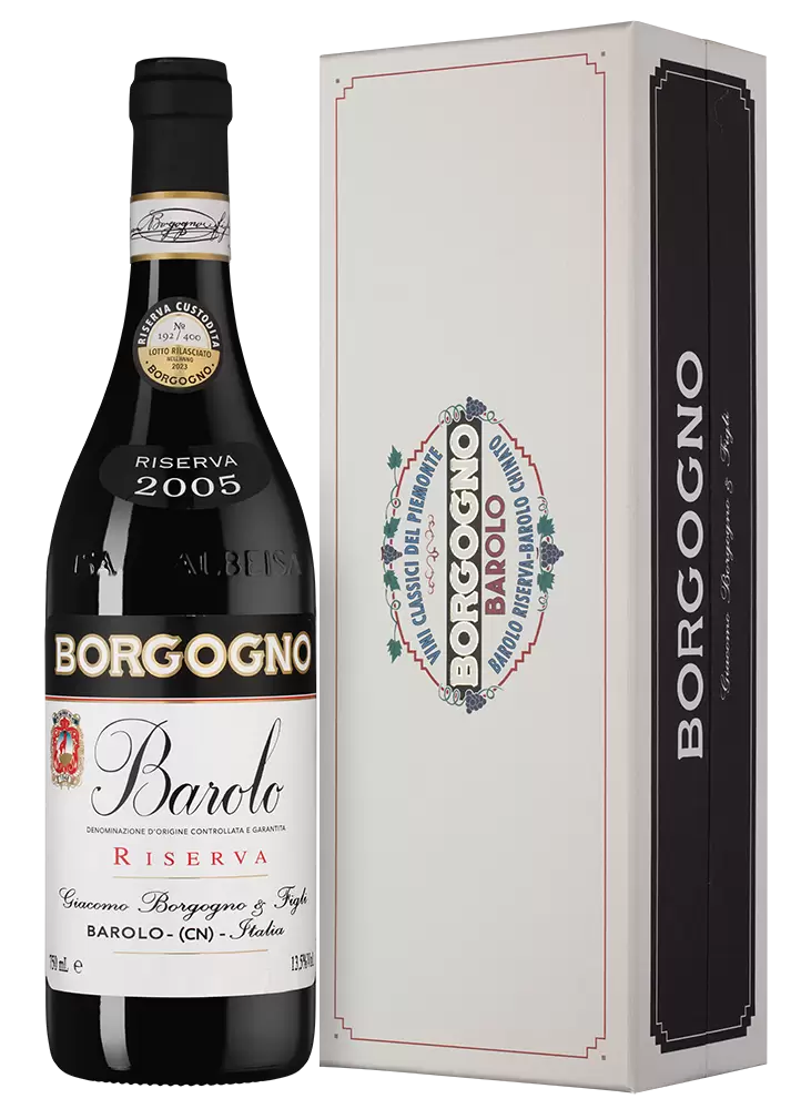Вино Barolo Riserva Borgogno 2005 г. 0.75 л Gift Box