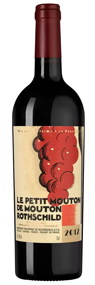 Вино Le Petit Mouton de Mouton Rothschild Chateau Mouton Rothschild 2017 г. 0.75 л