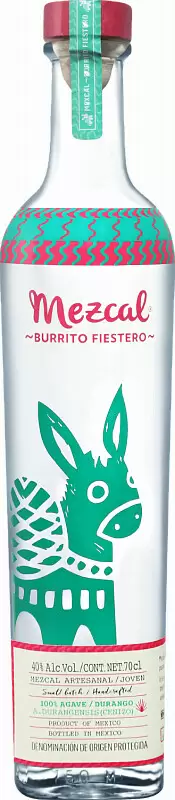 Мескаль Burrito Fiestero Joven Cenizo 0.75 л