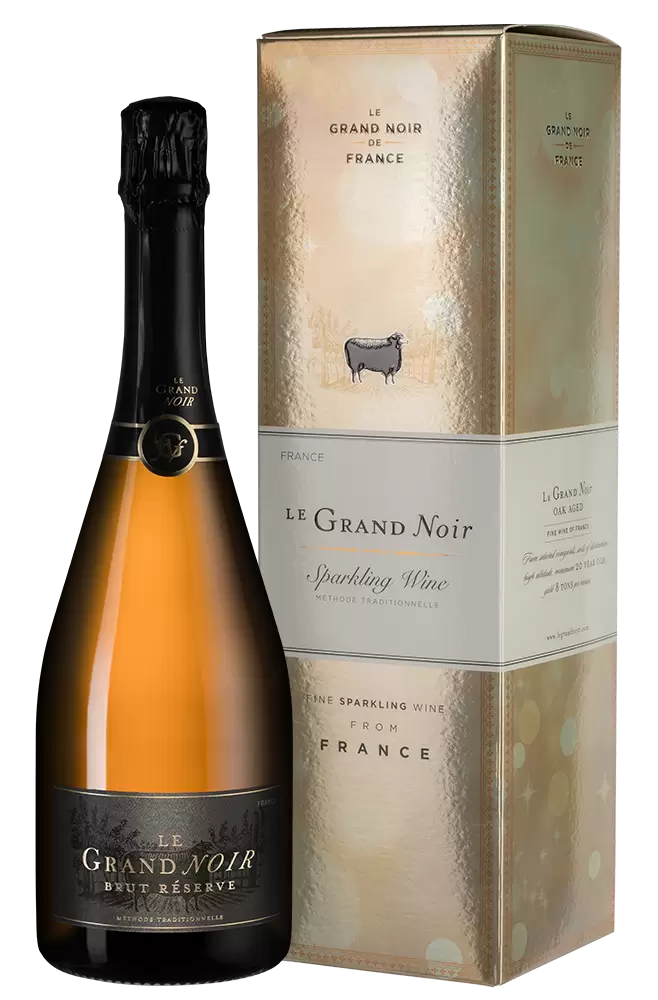 Игристое вино Le Grand Noir Brut Reserve 0.75 л Gift Box