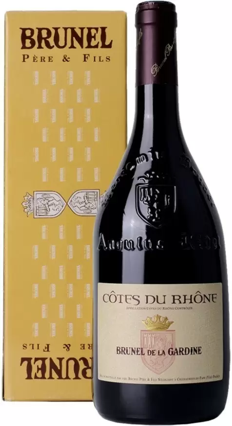 Вино Cotes du Rhone Brunel de la Gardine 2015 г. 0.75 л Gift Box