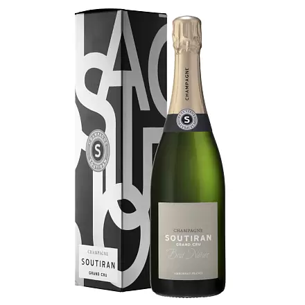 Шампанское Soutiran Brut Nature Grand Cru 0.75 л Gift Box