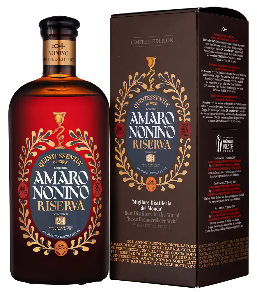Ликер Quintessentia Amaro Nonino Riserva 0.7 л в подарочной упаковке
