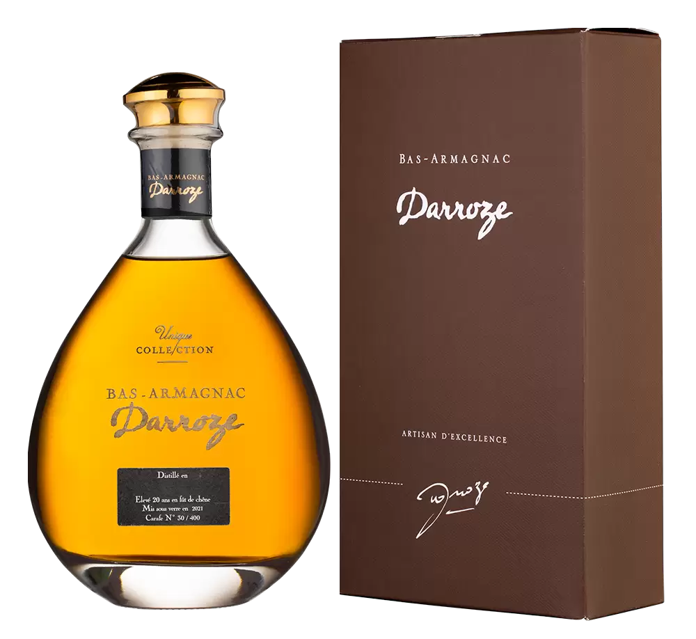Арманьяк Bas-Armagnac Darroze Unique Collection carafe 2004 г. 0.7 л в подарочной упаковке