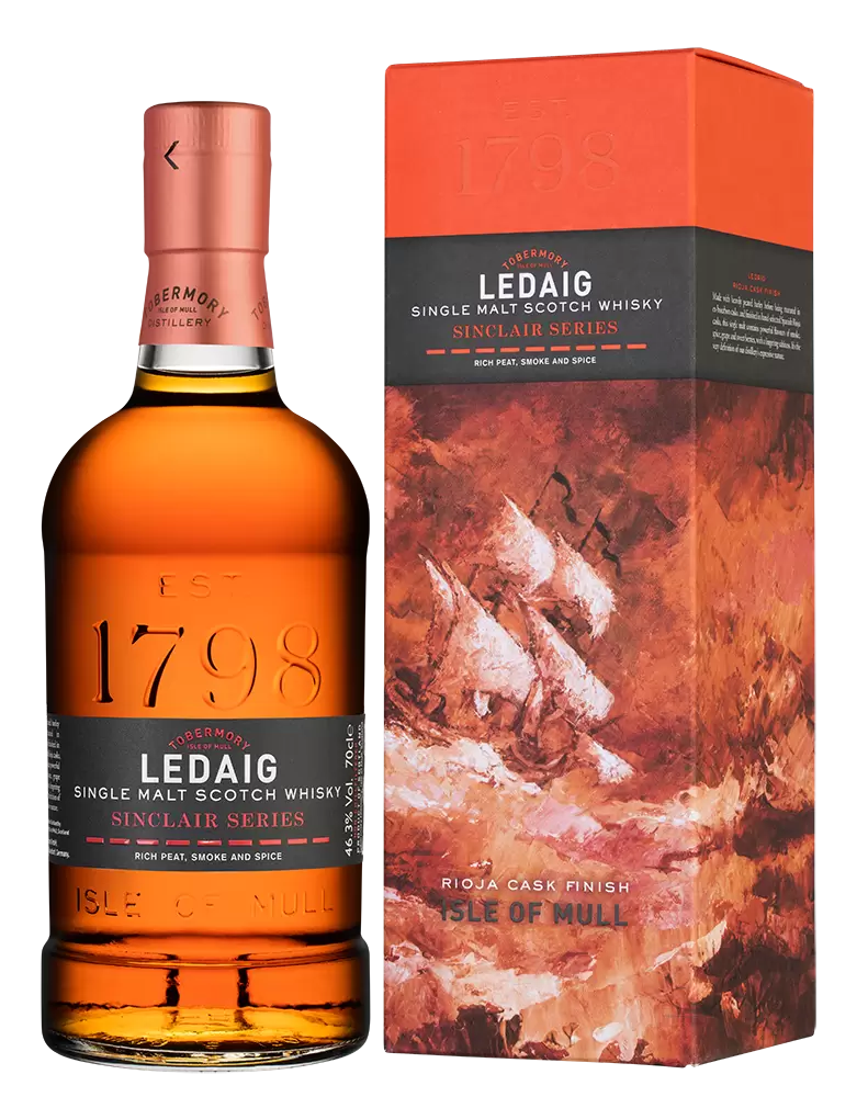 Виски Ledaig Sinclair Series Rioja Cask Finish 0.7 л в подарочной упаковке