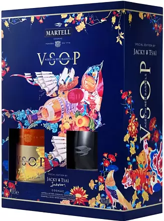 Коньяк Martell VSOP Aged in Red Barrels 2 Glasses 0.7 л Gift Box