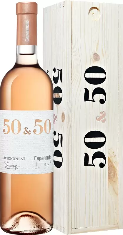Вино 50 & 50 Avignonesi-Capannelle Rose Toscana 2021 г. 0.75 л Gift Box