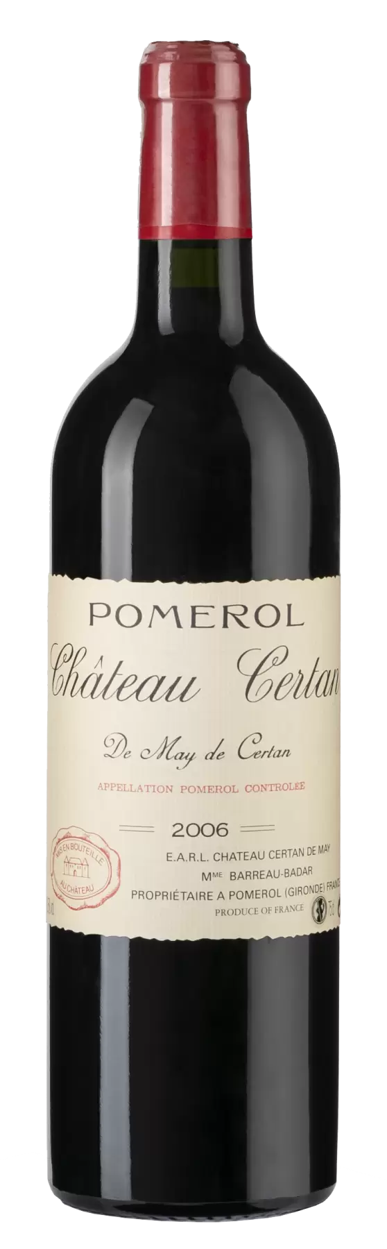 Вино Chateau Certan de May de Certan Pomerol 2006 г. 0.75 л