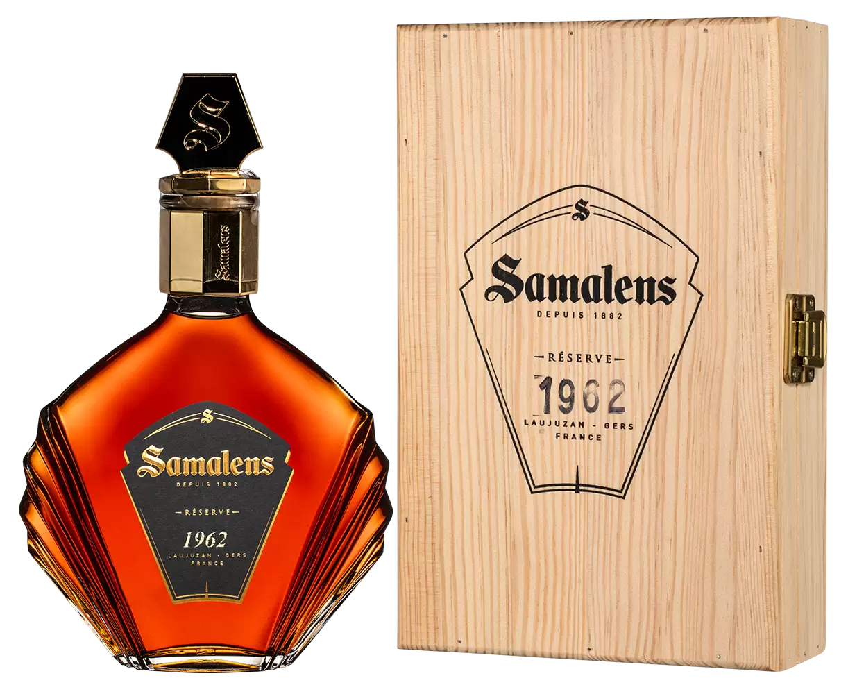 Арманьяк Samalens Millesime 1962 г. 0.7 л Gift Box Set 1 Decanter