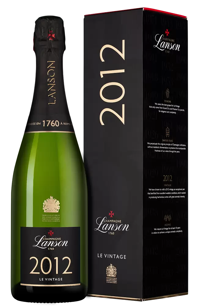 Шампанское Le Vintage Brut Lanson 2012 г. 0.75 л Gift Box