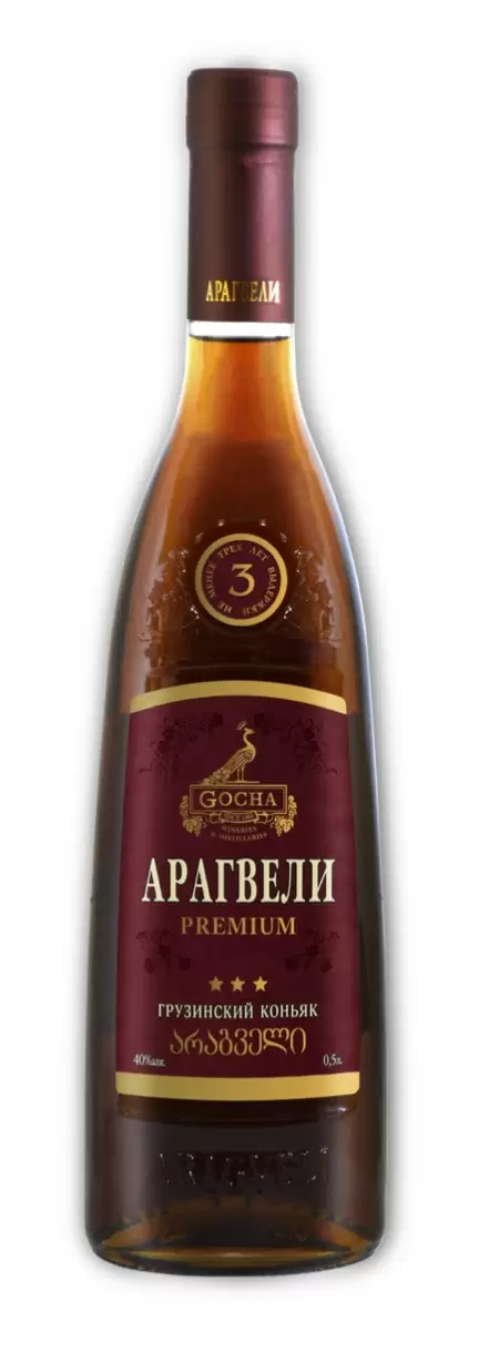 Коньяк Арагвели 3 Года 0.5 л