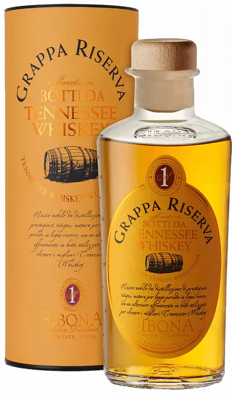 Граппа Sibona Riserva in botti da Tennessee 0.5 л Gift Box